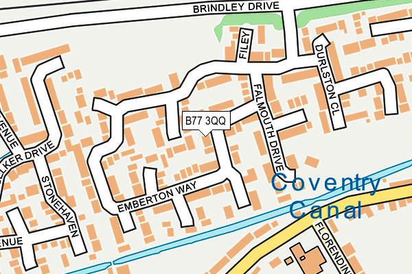 B77 3QQ map - OS OpenMap – Local (Ordnance Survey)