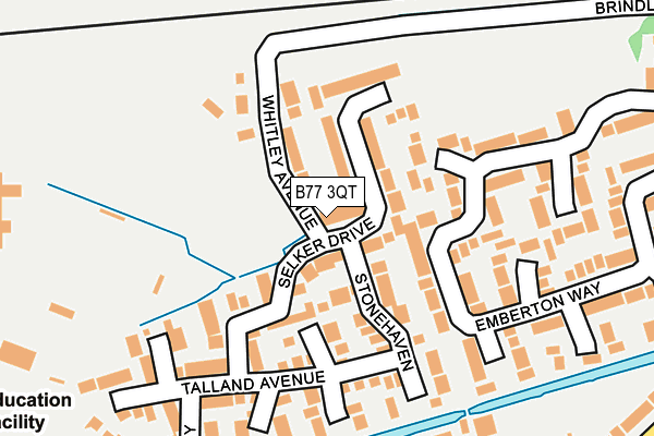 B77 3QT map - OS OpenMap – Local (Ordnance Survey)