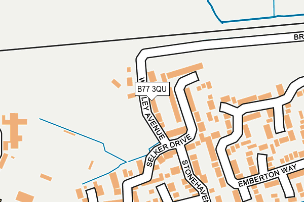 B77 3QU map - OS OpenMap – Local (Ordnance Survey)