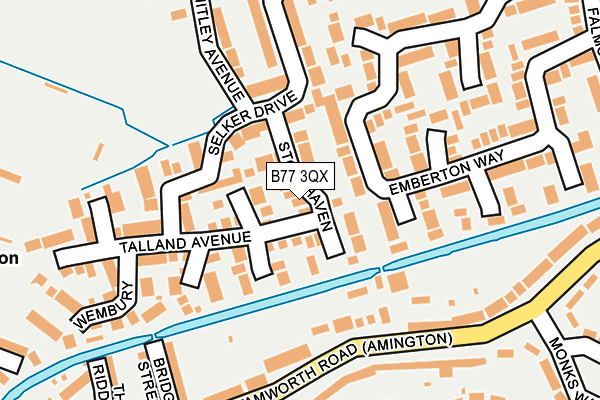 B77 3QX map - OS OpenMap – Local (Ordnance Survey)