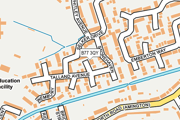 B77 3QY map - OS OpenMap – Local (Ordnance Survey)