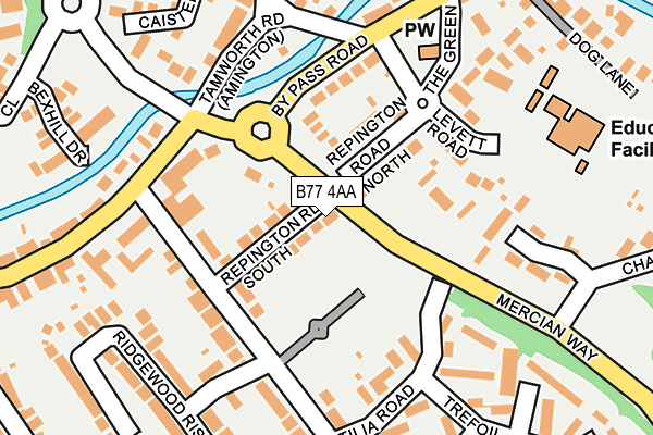 B77 4AA map - OS OpenMap – Local (Ordnance Survey)