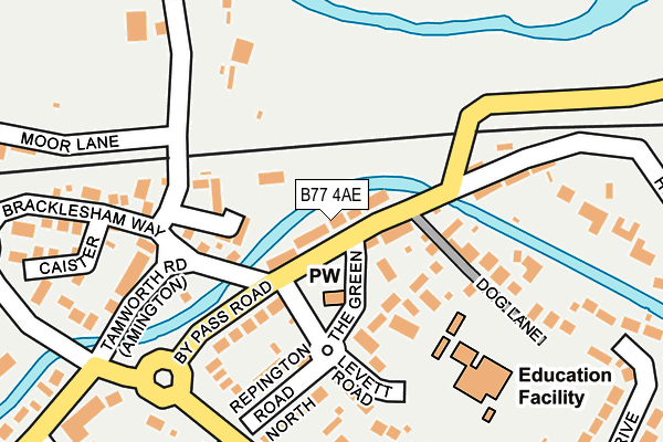 B77 4AE map - OS OpenMap – Local (Ordnance Survey)