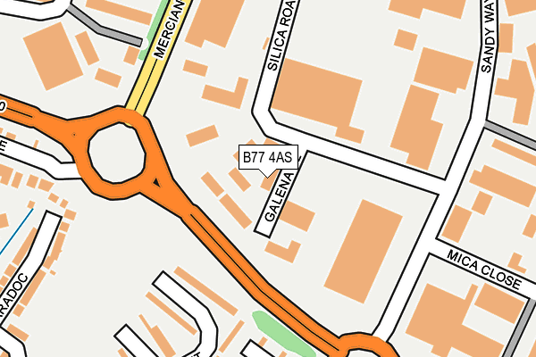 B77 4AS map - OS OpenMap – Local (Ordnance Survey)