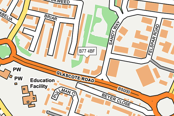 B77 4BF map - OS OpenMap – Local (Ordnance Survey)