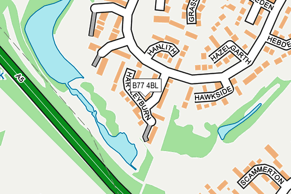 B77 4BL map - OS OpenMap – Local (Ordnance Survey)