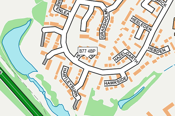 B77 4BP map - OS OpenMap – Local (Ordnance Survey)