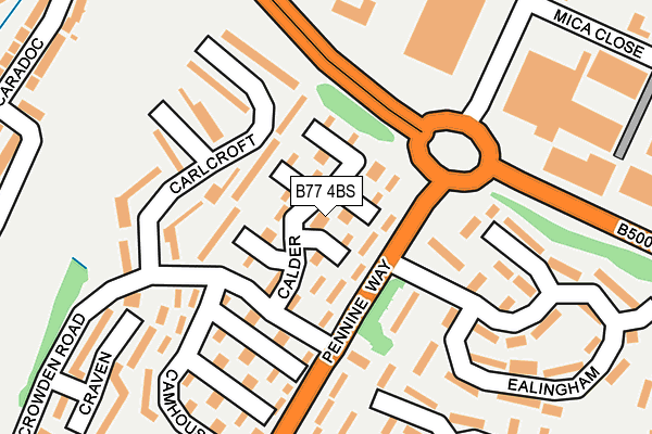 B77 4BS map - OS OpenMap – Local (Ordnance Survey)