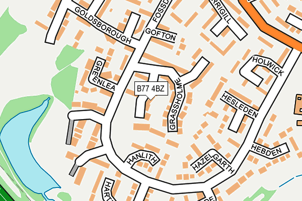 B77 4BZ map - OS OpenMap – Local (Ordnance Survey)
