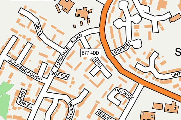 B77 4DD map - OS OpenMap – Local (Ordnance Survey)