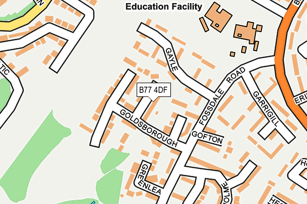 B77 4DF map - OS OpenMap – Local (Ordnance Survey)