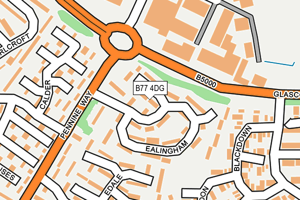 B77 4DG map - OS OpenMap – Local (Ordnance Survey)