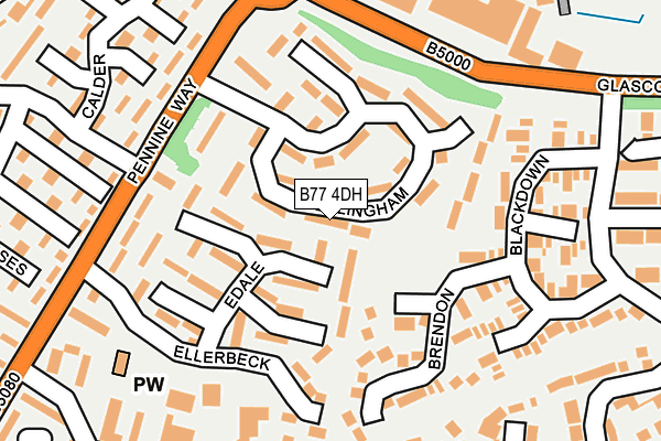 B77 4DH map - OS OpenMap – Local (Ordnance Survey)