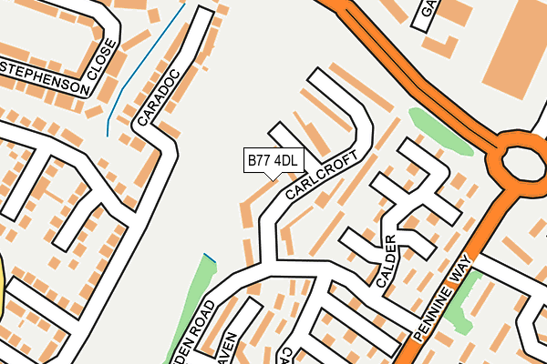 B77 4DL map - OS OpenMap – Local (Ordnance Survey)