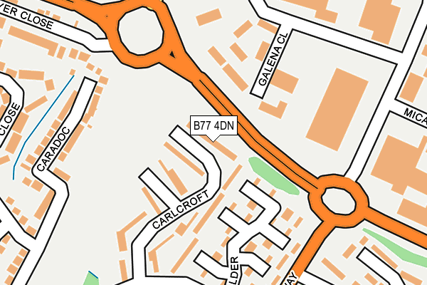 B77 4DN map - OS OpenMap – Local (Ordnance Survey)