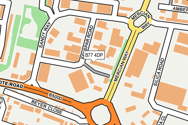 B77 4DP map - OS OpenMap – Local (Ordnance Survey)