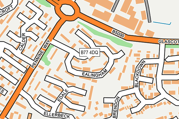 B77 4DQ map - OS OpenMap – Local (Ordnance Survey)