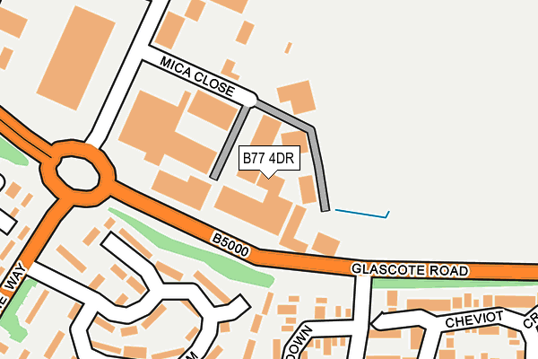 B77 4DR map - OS OpenMap – Local (Ordnance Survey)