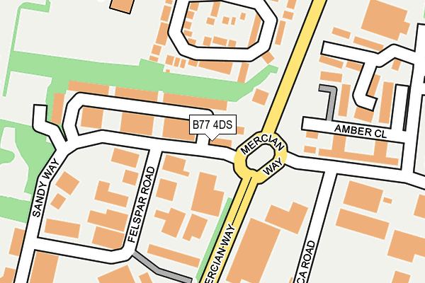 B77 4DS map - OS OpenMap – Local (Ordnance Survey)