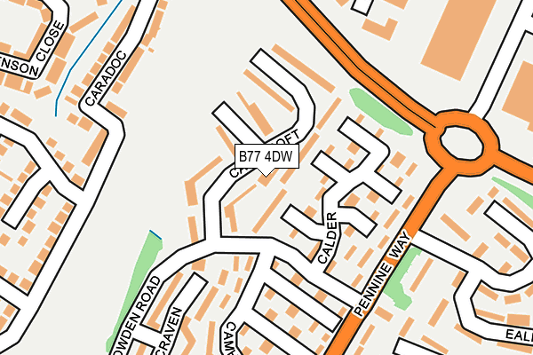 B77 4DW map - OS OpenMap – Local (Ordnance Survey)