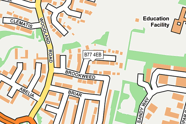 B77 4EB map - OS OpenMap – Local (Ordnance Survey)