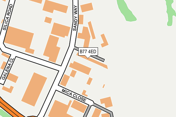 B77 4ED map - OS OpenMap – Local (Ordnance Survey)