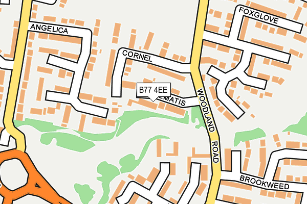 B77 4EE map - OS OpenMap – Local (Ordnance Survey)