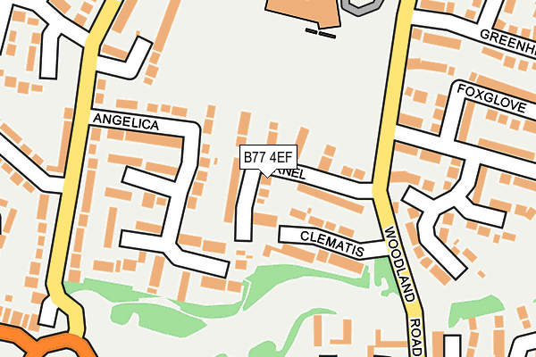 B77 4EF map - OS OpenMap – Local (Ordnance Survey)
