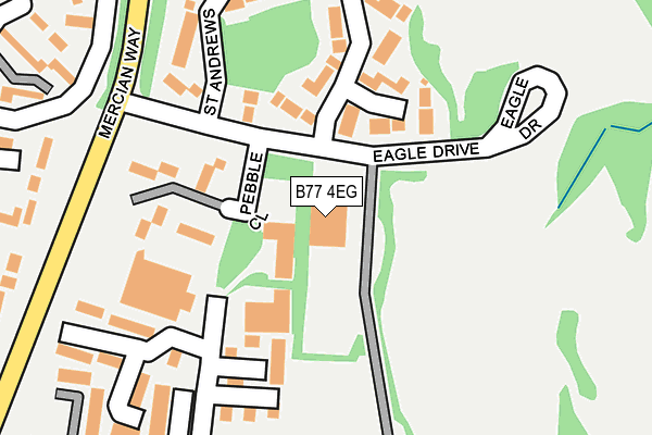 B77 4EG map - OS OpenMap – Local (Ordnance Survey)