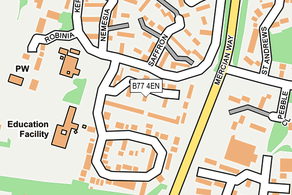 B77 4EN map - OS OpenMap – Local (Ordnance Survey)