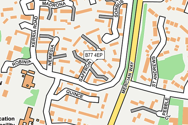 B77 4EP map - OS OpenMap – Local (Ordnance Survey)