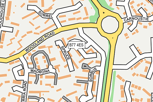 B77 4ES map - OS OpenMap – Local (Ordnance Survey)