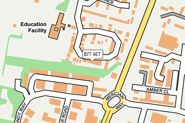 B77 4ET map - OS OpenMap – Local (Ordnance Survey)
