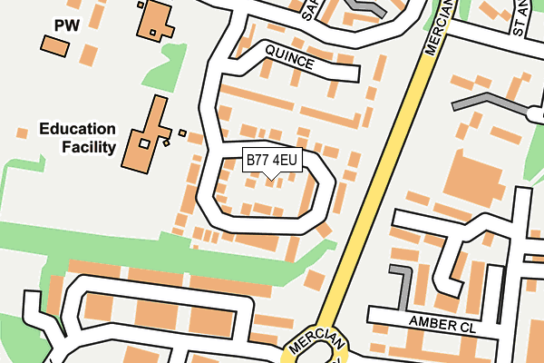 B77 4EU map - OS OpenMap – Local (Ordnance Survey)