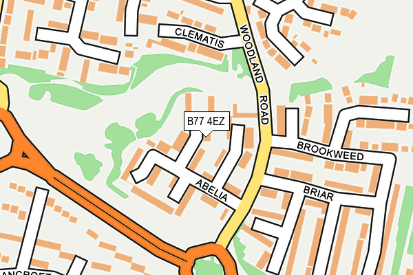 B77 4EZ map - OS OpenMap – Local (Ordnance Survey)