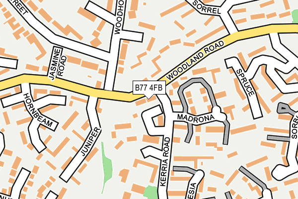 B77 4FB map - OS OpenMap – Local (Ordnance Survey)