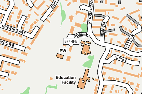 B77 4FE map - OS OpenMap – Local (Ordnance Survey)