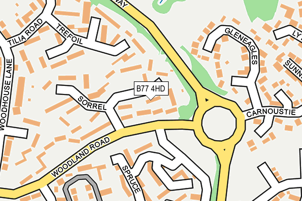 B77 4HD map - OS OpenMap – Local (Ordnance Survey)