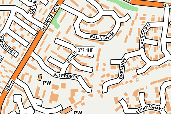 B77 4HF map - OS OpenMap – Local (Ordnance Survey)