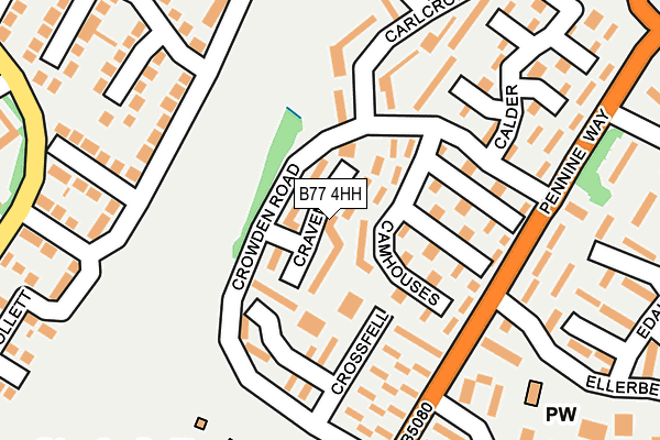 B77 4HH map - OS OpenMap – Local (Ordnance Survey)