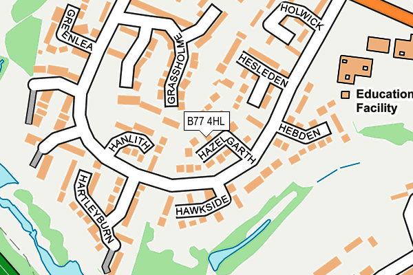 B77 4HL map - OS OpenMap – Local (Ordnance Survey)