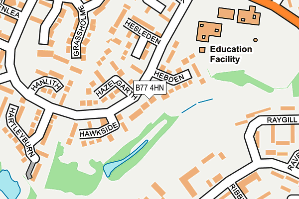 B77 4HN map - OS OpenMap – Local (Ordnance Survey)