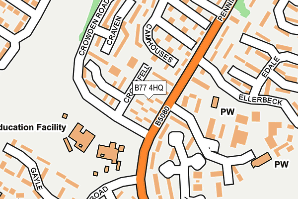 B77 4HQ map - OS OpenMap – Local (Ordnance Survey)
