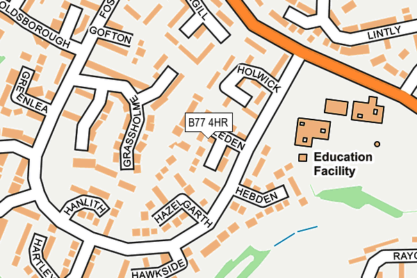 B77 4HR map - OS OpenMap – Local (Ordnance Survey)