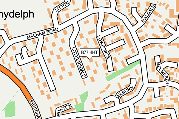 B77 4HT map - OS OpenMap – Local (Ordnance Survey)