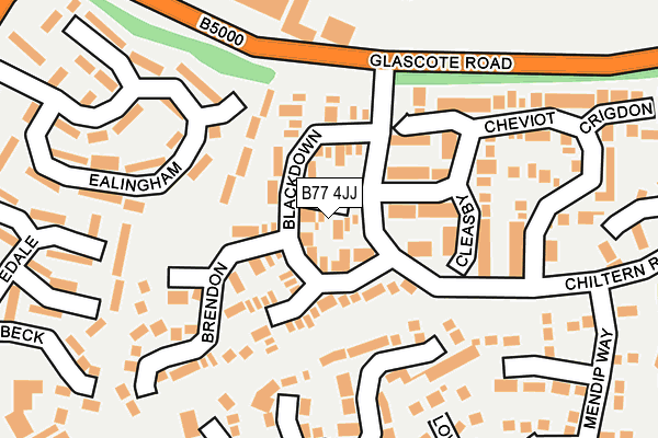 B77 4JJ map - OS OpenMap – Local (Ordnance Survey)