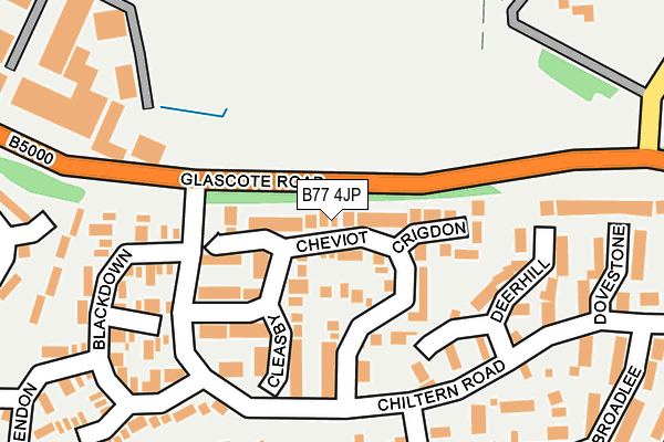 B77 4JP map - OS OpenMap – Local (Ordnance Survey)