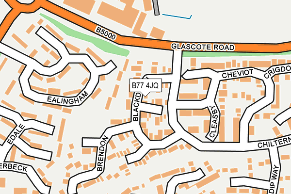 B77 4JQ map - OS OpenMap – Local (Ordnance Survey)