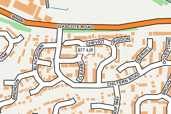 B77 4JR map - OS OpenMap – Local (Ordnance Survey)