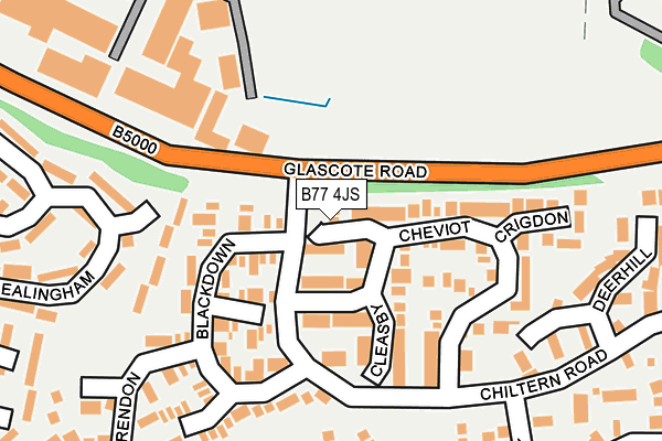 B77 4JS map - OS OpenMap – Local (Ordnance Survey)